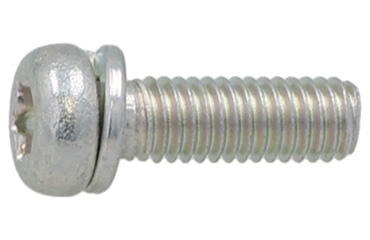 鉄 TRX ナベ頭 小ねじ P＝2 (バネ座組込)